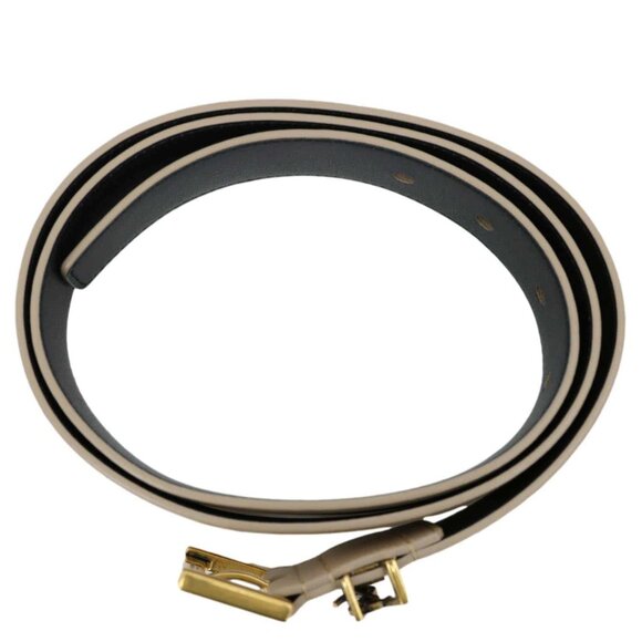Yves Saint Laurent  Cassandre Leather Belt Beige Size 90 - Picture 5 of 11